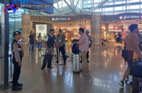 Polres Bandara Patroli Seputar Terminal International Bandara Ngurah Rai