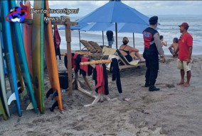 Tingkatkan Patroli Wilayah Pantai, Polsek Kuta Utara Antisipasi Kejahatan 