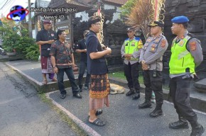 Kapolsek Mengwi Cek Gaspam Perayaan Ibadah Jumat Agung