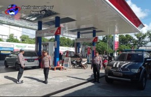 Antisipasi Kecurangan dan Jamin Stok BBM, Polsek Dentim Patroli Sambang SPBU