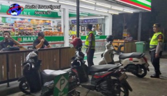 Jelang Mudik Polsek Kuta Selatan Gelar KRYD Blue Light 