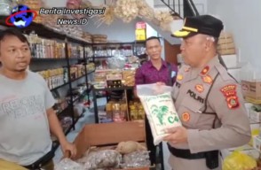 Kapolsek Mengwi Bersama Jajaran Sidak Bapokting di Pasar Tradisional 