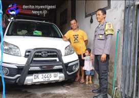 Bhabinkamtibmas Jelang Mudik Lebaran Sampaikan Pesan Kamtibmas