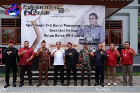 Wujudkan 3+1 Kunci Pas Maju, Rutan Gianyar Bersama APH Gelar Apel Siaga Berantas Halinar