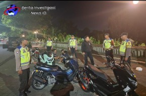 BLP Polsek Mengwi Antisipasi Gangguan Kamtibmas Malam Minggu