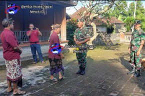 Dandim Gianyar Letkol Gede Kunjungi dan Sembahyang di Pura Durga Kutri