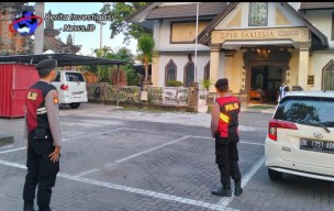 Kegiatan Ibadah Minggu, Polres Bandara Ngurah Rai Atensi Pengamanan 