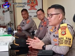 Selaku Pejabat Baru, Kapolsek Dentim Berkunjung Ke KPU Kota Denpasar