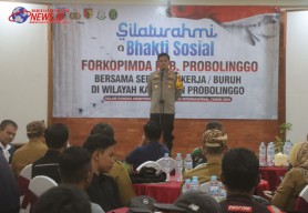 Jelang May Day Polres Probolinggo Bersama Forkopimda Gelar Silaturahmi Bersama Buruh