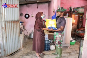 Satgas TMMD ke 120 Kodim 0816 Sidoarjo Berikan Tali Asih Untuk Membantu Warga Desa Penambangan