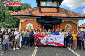 Polda Bali Gelar Minggu Kasih di Gereja Katolik Maria Guadalule