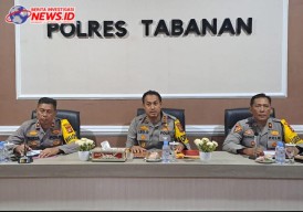Kapolres Tabanan AKBP Leo Pimpin Anev Gangguan Kamtibmas Bulanan