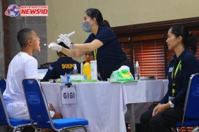 2403 Orang Terekrut Ikuti Tes Kesehatan Tahap I Polda Bali