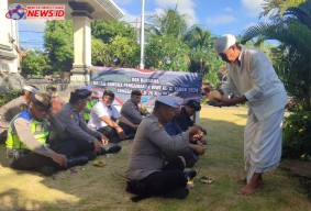 Polsek Kutsel Gelar Persembahyangan dan Doa Bersama Sukseskan Pengamanan WWF ke 10