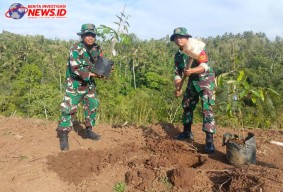 Kodim Tabanan Tanam 500 Pohon, Upaya Penghijauan Lingkungan dan Cegah Terjadinya Tanah Longsor