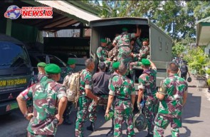 Dandim Tabanan Berangkatkan 106 Personil Satgas Pamwil KTT WWF 