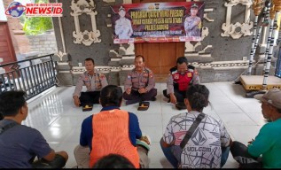Polsek Kuta Utara Gelar Jumat Curhat Dengan Pekerja Bangunan Parklife Canggu  