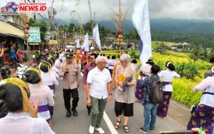 Polres Tabanan Amankan Kujungan Delegasi WWF di Jatiluwih