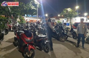 BLP Polsek Kuta Utara Cegah Kriminalitas di Parkiran Wisata Batu Bolong