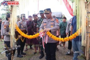 Polres Gianyar Resmikan Sumur Bor Tirta Kamandalu Wicaktala Desa Saba