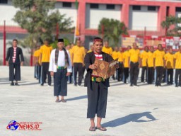 Kenakan Pakaian Adat Nusantara, Lapas Narkotika Kelas IIA Pamekasan Kanwil Kemenkumham Jatim Gelar Upacara Hari Lahir Pancasila