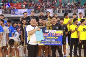 Putra BOMA Bojonegoro Jadi Juara di Kejurprov Bola Voli U-17