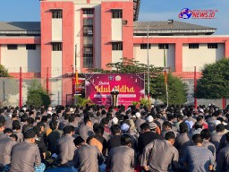 Lapas Narkotika Kelas IIA Pamekasan Kanwil Kemenkumham Jatim Gelar Sholat Idul Adha 1445 H dan Pemotongan Hewan