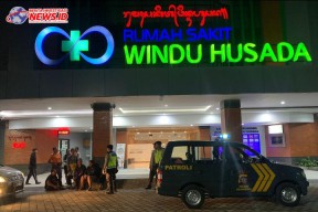 BLP Polsek Abiansemal Sambangi Rumah Sakit Sampaikan Pesan Kamtibmas
