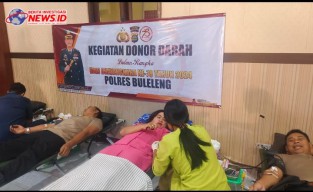 Sambut HUT Bhayangkara, Polres Buleleng Gelar Donor Darah 