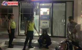Pastikan Keamanan, Patroli Biru Polsek Abiansemal Sambangi Gerai ATM Latusari