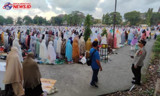 Puluhan Personil Diterjunkan, Polsek Densel Amankan Ibadah Sholat Idul Adha