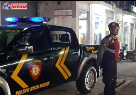 Lindungi Aset Pemerintah, BLP Polsek Kuta Utara Patroli Malam Hari