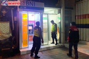 Pastikan Obyek Vital Aman, BLP Polsek Abiansemal Sambangi Gerai ATM