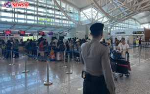Ciptakan Kenyamanan Penumpang, Polres Bandara Ngurah Rai Laksanakan Giat Patroli   