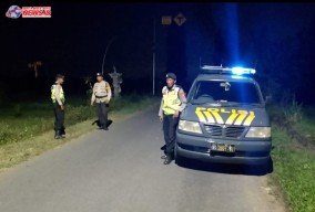 CKJ Patroli Biru Polsek Abiansemal Strong Point di Jalur Sepi
