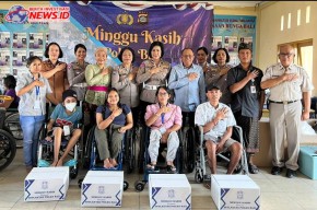 Polda Bali Gelar Minggu Kasih di Yayasan Bunga Bali