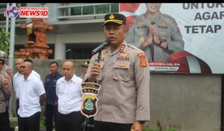 Arahan Kapolres Bandara Ngurah Rai saat Apel Jam Pimpinan 