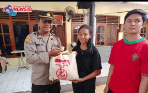 Polsek Kuta Utara Salurkan Sembako Gratis pepada Masyarakat yang Membutuhkan 
