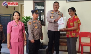 Polres Bandara Ngurah Rai Giat Anjangsana Rangkaian Hari Bhayangkara ke 78