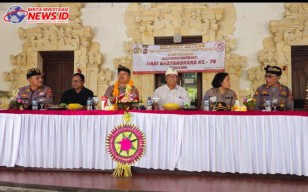 Polda Bali Gelar Minggu Kasih di Wantilan Desa Kedonganan 