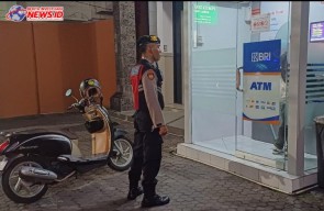 Pimpin BLP, Aiptu Wayan Mendra Sambangi ATM BRI Jalan Raya Canggu