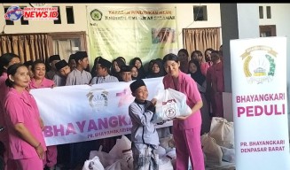 Peduli Anak, Bhayangkari Ranting Denbar Serahkan Bansos kepada Panti Asuhan