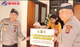 Rayakan Hari Bhayangkara ke 78, Polresta Denpasar Laksanakan Bedah Rumah Tiga Warga 