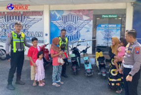 TRC Satlantas Polres Bangkalan Tertibkan Penggunaan Sepeda Listrik di Jalan Raya