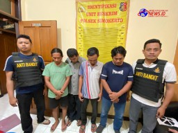 Empat Pelaku Judi Online Berhasil Diringkus Unit Reskrim Polsek Simokerto
