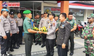 Mako Polsek Denpasar Selatan Didatangi Belasan Anggota TNI Berseragam
