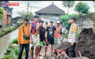 Bhabinkamtibmas Kelurahan Lukluk Imbau Buruh Proyek Jaga Kamtibmas 
