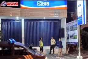 Pesan Kamtibmas, Patroli Biru Polsek Abiansemal Sambangi Sekuriti Bank BRI 