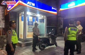 Pastikan Situasi Pamobvit, Patroli Biru Sambangi Bank BRI Unit Mambal