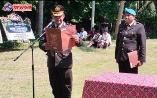Penghormatan Terakhir, Polsek Abiansemal Gelar Upacara Perabuan Secara Dinas Kepolisian